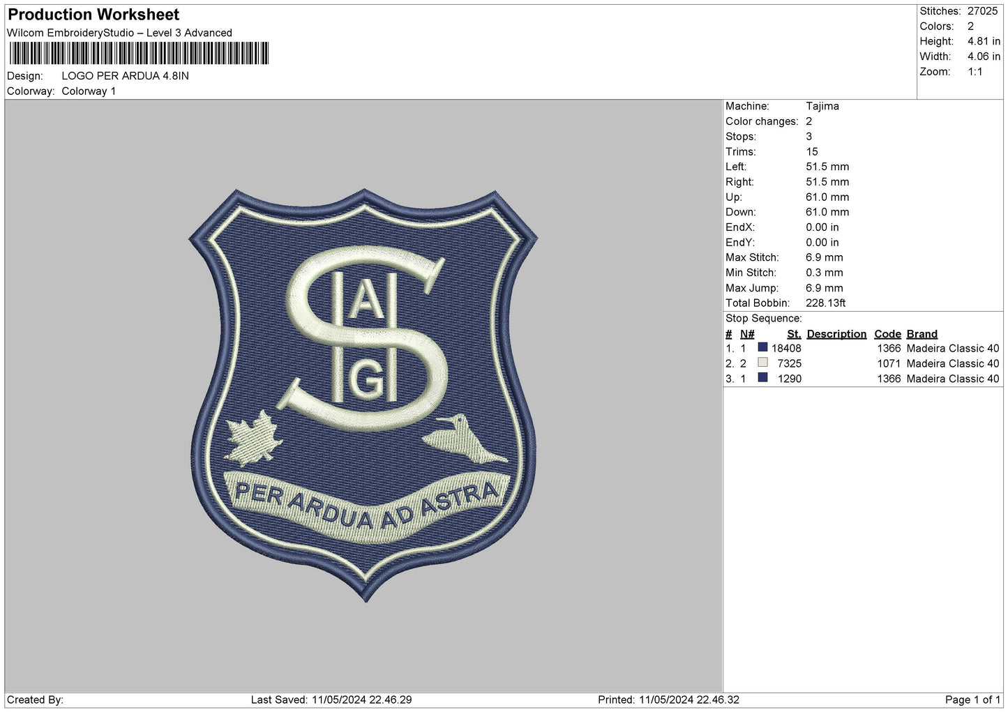 Sagtext Embroidery File 6 sizes