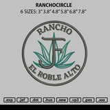 Ranchocircle Embroidery File 6 sizes