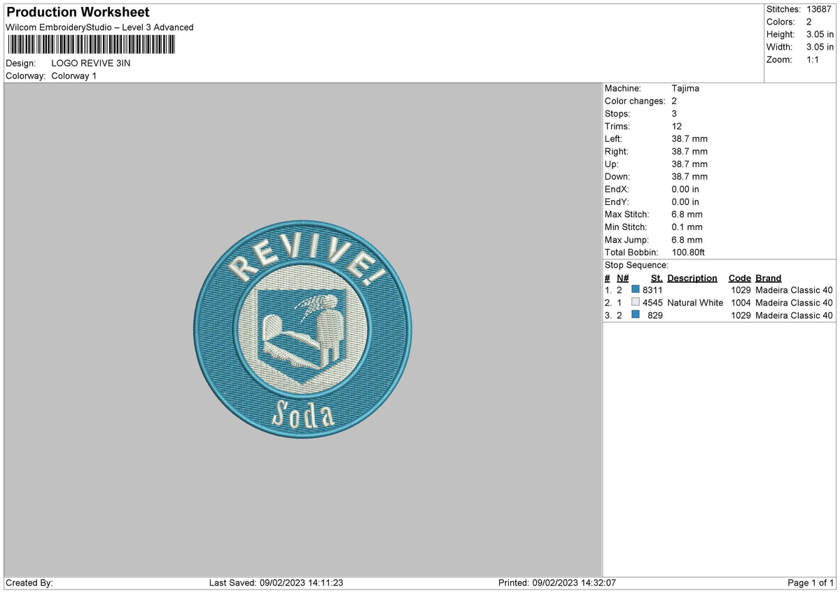 Revive L Embroidery File 6 sizes – Master Digitizer