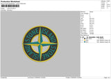 Logo Stone Embroidery File 4 size