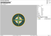 Logo Stone Embroidery File 4 size