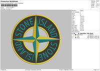 Logo Stone Embroidery File 4 size