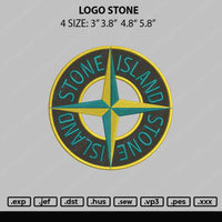 Logo Stone Embroidery File 4 size