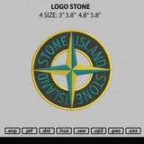 Logo Stone Embroidery File 4 size