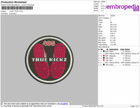 Logo True Embroidery File 4 size