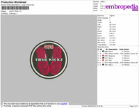 Logo True Embroidery File 4 size