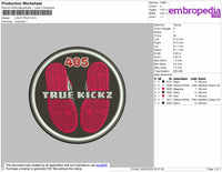 Logo True Embroidery File 4 size
