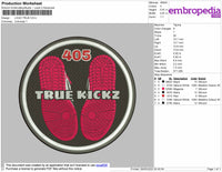Logo True Embroidery File 4 size