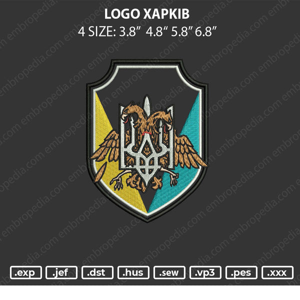 Logo Xapkib Embroidery File 4 size