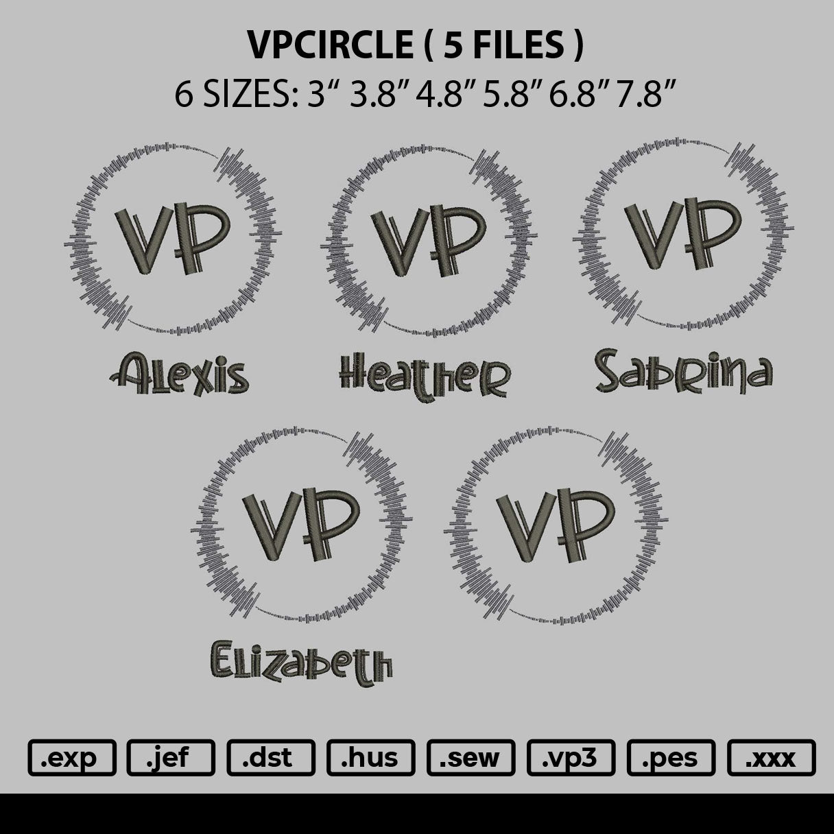 Vpcircle Embroidery 5 Files