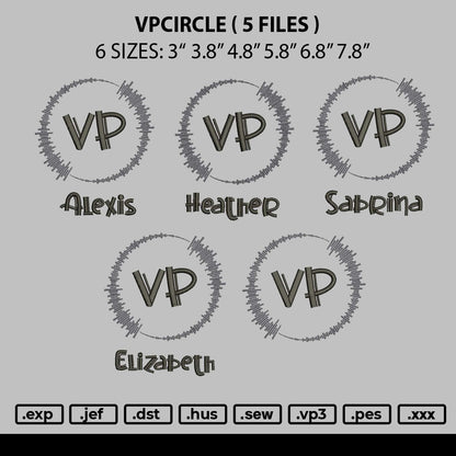 Vpcircle Embroidery 5 Files