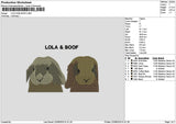 Rabbits 2208 Embroidery File 6 sizes