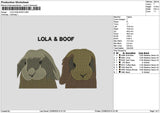 Rabbits 2208 Embroidery File 6 sizes