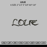 Lolie Embroidery File 6 sizes