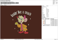 Mouse Text 01 Embroidery File 6 sizes