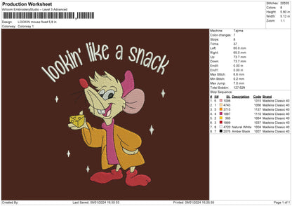 Mouse Text 01 Embroidery File 6 sizes
