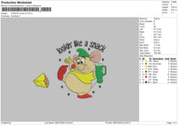 Mouse Text 02 Embroidery File 6 sizes