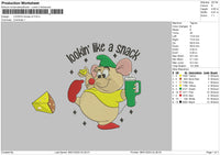 Mouse Text 02 Embroidery File 6 sizes