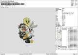 Looney2112 Embroidery File 6 sizes