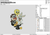 Looney2112 Embroidery File 6 sizes