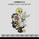 Looney2112 Embroidery File 6 sizes