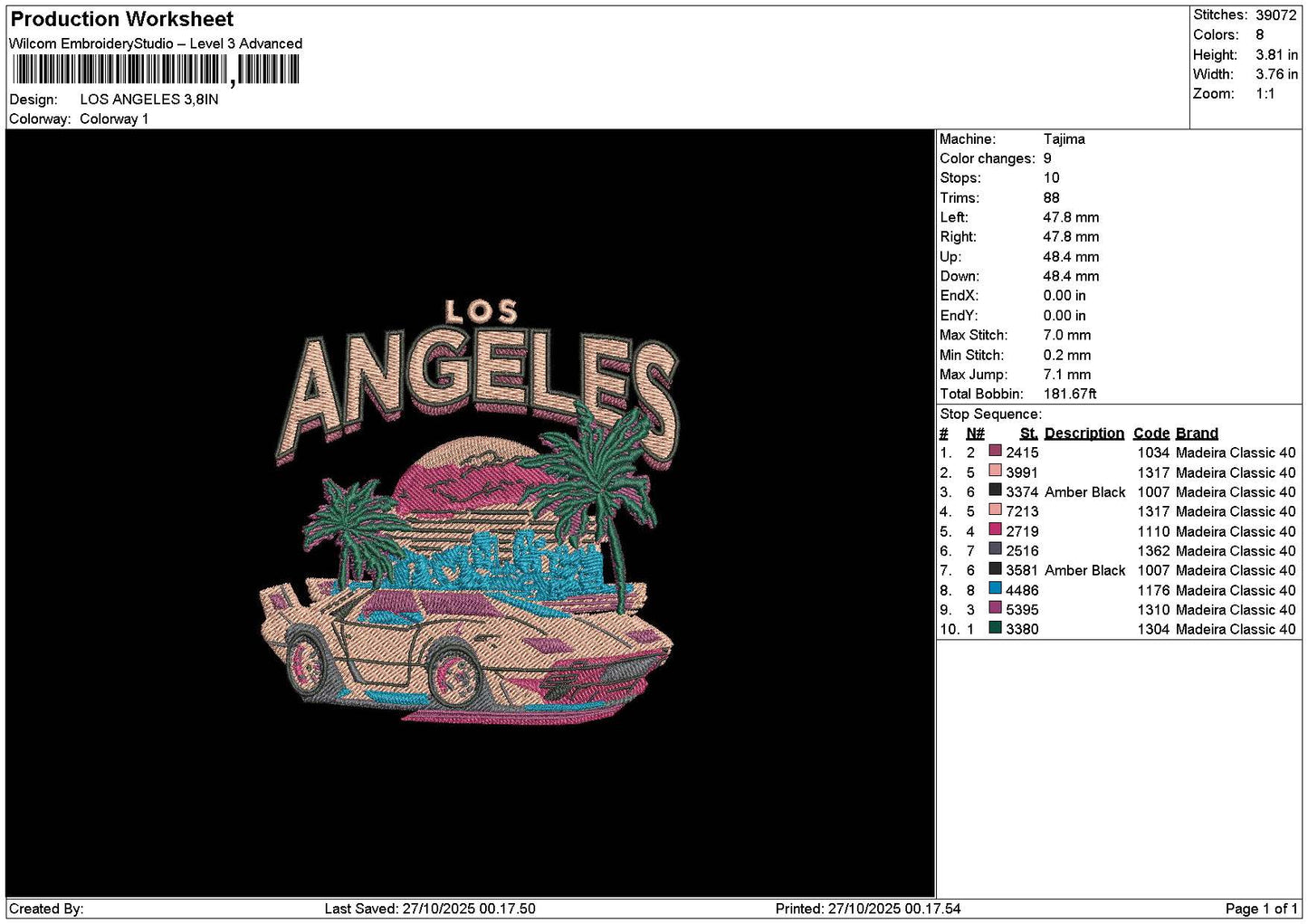 Angelestext 2710 Embroidery File 6 sizes