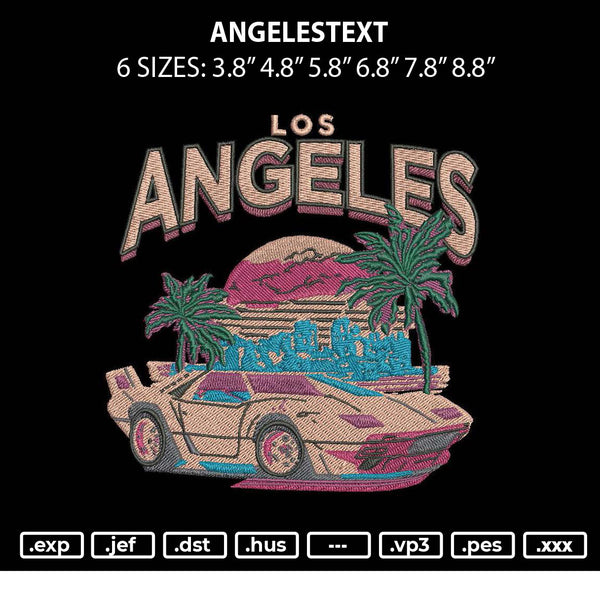 Angelestext 2710 Embroidery File 6 sizes