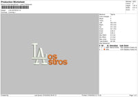 Los Astros Embroidery File 4 size