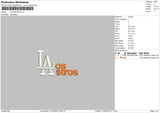 Los Astros Embroidery File 4 size