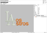 Los Astros Embroidery File 4 size