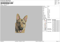 Dog 1310 Embroidery File 6 sizes