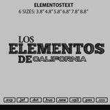 Elementostext Embroidery File 6 sizes