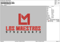 Maestrostext 01 Embroidery File 6 sizes