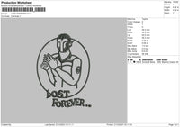 Lost Forever Embroidery File 4 size