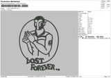 Lost Forever Embroidery File 4 size