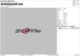 Love Basketball Embroidery File 4 sizes