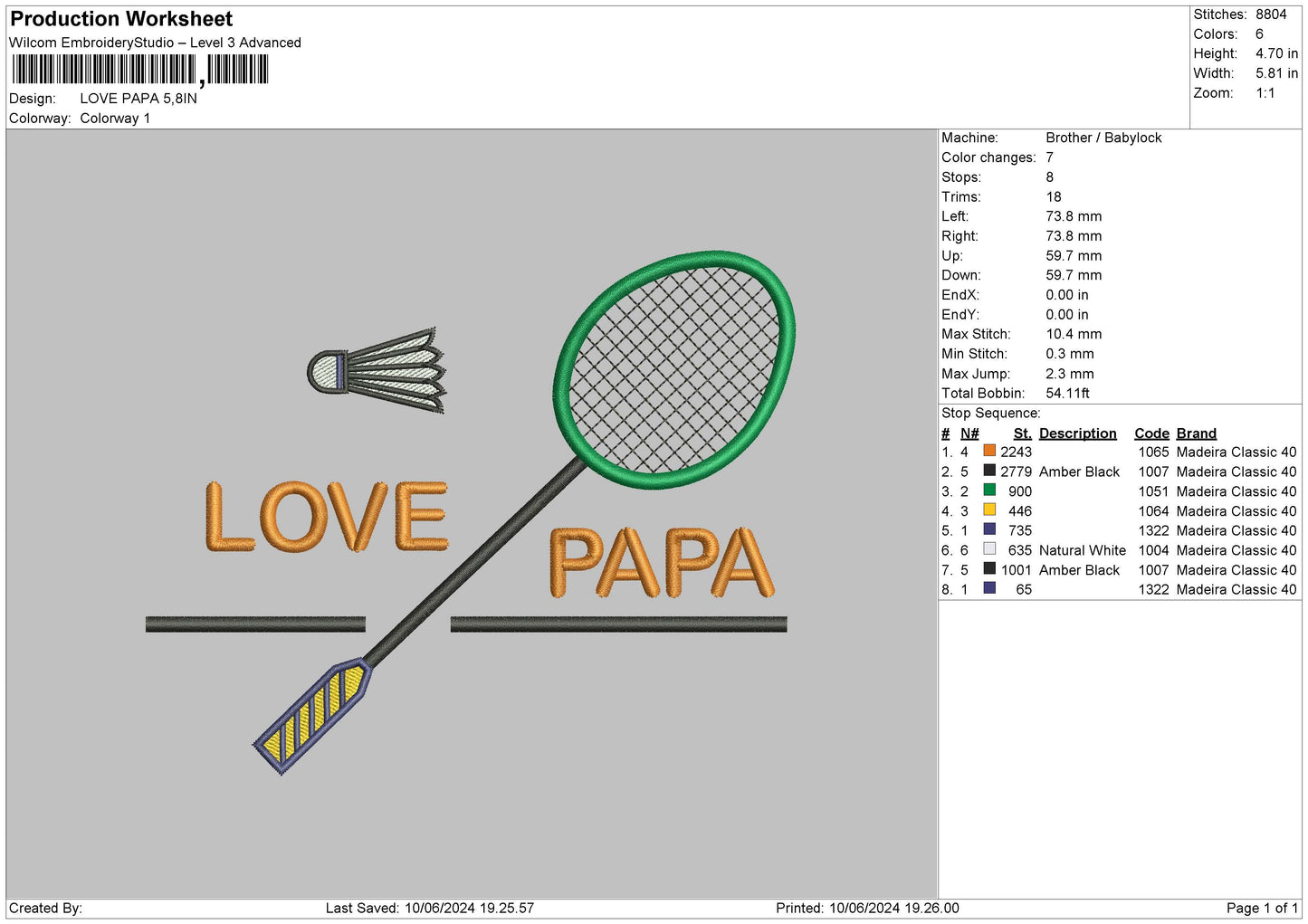Lovepapatext Embroidery File 6 sizes