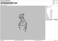Love Signhand Embroidery File 6 Sizes