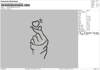 Love Signhand Embroidery File 6 Sizes