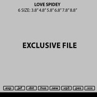Love Spidey Embroidery File 6 sizes