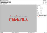 Chicktext Embroidery File 6 sizes