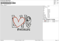 Weyalife Embroidery File 6 sizes