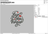 Love You Forever Embroidery File 4 size