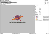 Love You To The Moon Embroidery File 5 sizes