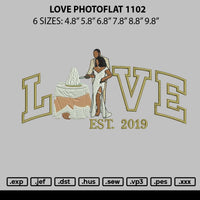 Love Photoflat 1102 Embroidery File 6 sizes