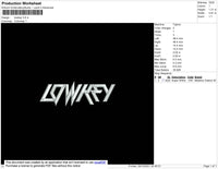 Lowkey Embroidery File 4 size