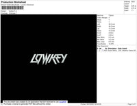 Lowkey Embroidery File 4 size