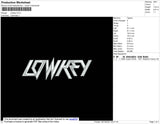 Lowkey Embroidery File 4 size
