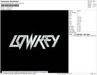 Lowkey Embroidery File 4 size
