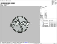 Lowkey Logo ERmbroidery File 4 size